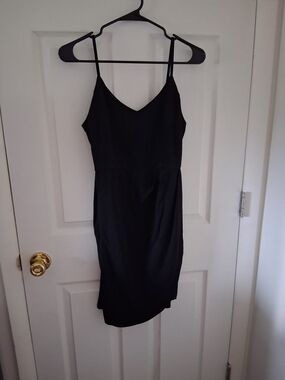 Elegant Black Spaghetti-Strap Mini Dress